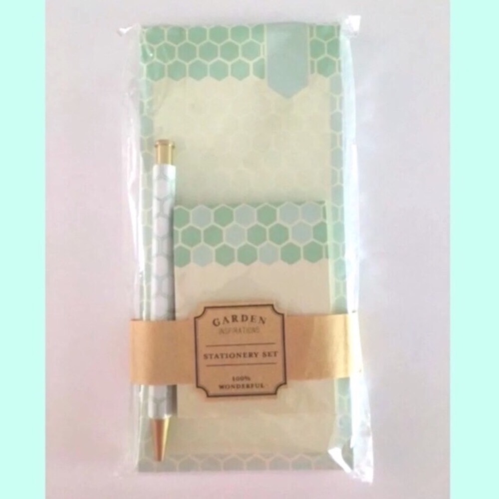 Stationery Set Pen List Pad Sticky Notes Honeycomb Hexagon Planner Accessories